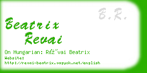 beatrix revai business card